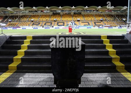 KERKRADE, pays-Bas. 26 janvier 2024. Football, pays-Bas Keuken Kampioen Divisie, Roda JC - Jong Utrecht, Parkstad Limburg Stadium, saison 2023/2024, aperçu du stade crédit : Pro Shots/Alamy Live News Banque D'Images