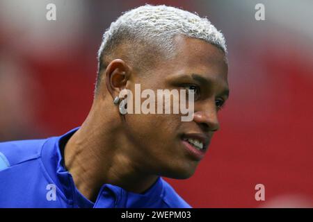 Bristol, Royaume-Uni. 26 janvier 2024. Danilo de Nottingham Forest arrive devant le match de quatrième tour de la coupe FA Emirates Bristol City vs Nottingham Forest à Ashton Gate, Bristol, Royaume-Uni, le 26 janvier 2024 (photo de Gareth Evans/News Images) à Bristol, Royaume-Uni le 1/26/2024. (Photo Gareth Evans/News Images/Sipa USA) crédit : SIPA USA/Alamy Live News Banque D'Images