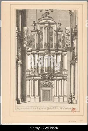Orgel (orgue Duyschot) dans le Westerkerk à Amsterdam, anonyme, d'après Johannes Duyschot, d'après Roelof Barentsz. Duyschot, c. 1700 - c. 1749 imprimer le grand orgue, réalisé par Roelof Barentsz. Et Johannes Duyschot, dans le Westerkerk à Amsterdam. A droite un homme et une femme. gravure sur papier / gravure intérieur de l'église. Orgue de l'église Westerkerk Banque D'Images