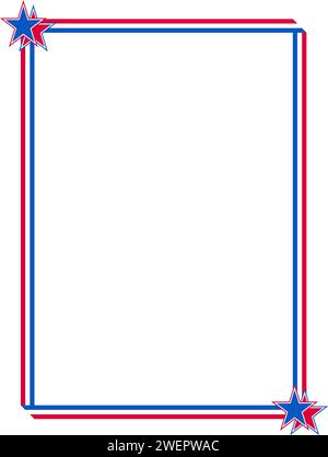 Étoiles et ruban en rouge, blanc et bleu dans une conception d'illustration vectorielle Illustration de Vecteur