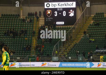 Den Haag, pays-Bas. 26 janvier 2024. DEN HAAG, 26-01-2024, Bingoal Stadion, Dutch Keuken Kampioen Divisie football, saison 2023/2024, score final 3-0 pendant le match ado Den Haag vs FC Emmen crédit : Pro Shots/Alamy Live News Banque D'Images