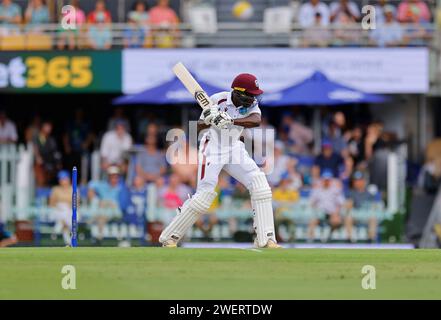 Brisbane, Australie. 26 janvier 2024. Lors du NRMA Insurance Test Match entre l'Australie et les Antilles au Gabba. Crédit : Matthew Starling / Al Banque D'Images