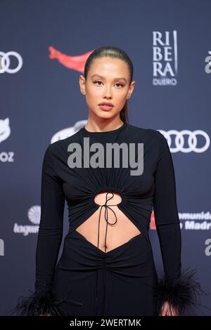 Madrid. Espagne. 20240126, Natalia Azahara participe aux Feroz Awards 2024 - tapis rouge au Palais Vistalegre le 26 janvier 2024 à Madrid, Espagne Credit : MPG/Alamy Live News Banque D'Images