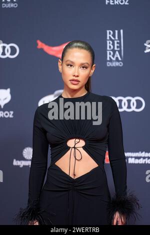 26 janvier 2024, Madrid, Madrid, Espagne : Natalia Azahara participe aux Feroz Awards 2024 - tapis rouge au Palais Vistalegre le 26 janvier 2024 à Madrid, Espagne (image de crédit : © Jack Abuin/ZUMA Press Wire) À USAGE ÉDITORIAL SEULEMENT! Non destiné à UN USAGE commercial ! Banque D'Images