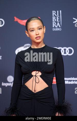 26 janvier 2024, Madrid, Madrid, Espagne : Natalia Azahara participe aux Feroz Awards 2024 - tapis rouge au Palais Vistalegre le 26 janvier 2024 à Madrid, Espagne (image de crédit : © Jack Abuin/ZUMA Press Wire) À USAGE ÉDITORIAL SEULEMENT! Non destiné à UN USAGE commercial ! Banque D'Images