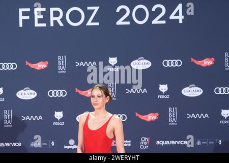 26 janvier 2024, Madrid, Madrid, Espagne : Irene Escolar assiste aux Feroz Awards 2024 - tapis rouge au Palais Vistalegre le 26 janvier 2024 à Madrid, Espagne (image de crédit : © Jack Abuin/ZUMA Press Wire) À USAGE ÉDITORIAL SEULEMENT! Non destiné à UN USAGE commercial ! Banque D'Images