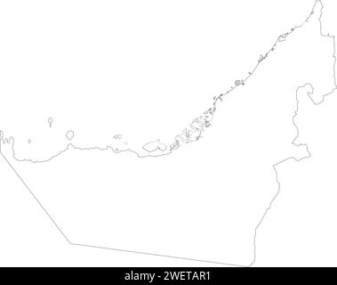 Conception d'illustration vectorielle d'icône de carte des Émirats arabes Unis Illustration de Vecteur