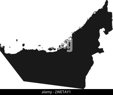 Conception d'illustration vectorielle d'icône de carte des Émirats arabes Unis Illustration de Vecteur