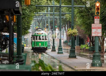 Tramway sur main St Banque D'Images