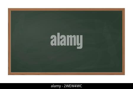 tableau noir ardoise vert avec cadre en bois Illustration de Vecteur