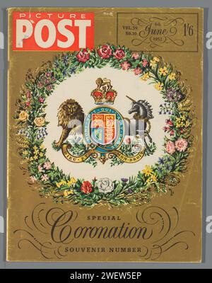 Copie de l'édition spéciale du Picture Post TGV le couronnement de la reine Elizabeth II, 6 juin 1953, Hulton Press Ltd., 1953 exemplaires. Magazine copie de l'édition spéciale du magazine 'Picture Post' du 6 juin 1953, à l'occasion du couronnement de la reine Elizabeth II le 2 juin 1953. Papier couronnement d'une règle - BB - femme règle Londres Banque D'Images