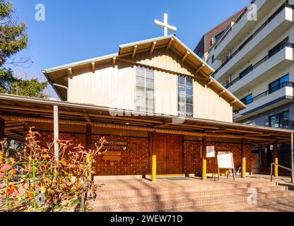 Tokyo, Japon. 9 janvier 2024. Église anglicane Saint Andrew dans le centre-ville Banque D'Images