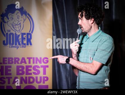 Paul F Taylor, comédien Stand Up, Joker Comedy Club, Southend-on-Sea, Essex © Clarissa Debenham (film Free Photography) / Alamy Banque D'Images