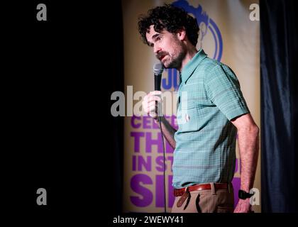 Paul F Taylor, comédien Stand Up, Joker Comedy Club, Southend-on-Sea, Essex © Clarissa Debenham (film Free Photography) / Alamy Banque D'Images