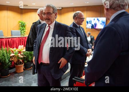 Italie. 27 janvier 2024. 27-1-2024 - Roma, Italia - Cronaca - Inaugurazione dell'Anno Giudiziario al Tribunale di Roma. Nella foto Francesco Rocca Presidente Regione Lazio crédit : LaPresse/Alamy Live News Banque D'Images