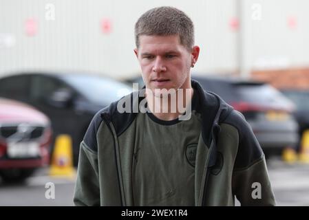 Ben Killip de Barnsley arrive lors du match Sky Bet League 1 Barnsley vs Exeter City à Oakwell, Barnsley, Royaume-Uni, le 27 janvier 2024 (photo de Alfie Cosgrove/News Images) Banque D'Images