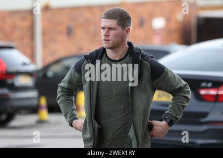 Ben Killip de Barnsley arrive lors du match Sky Bet League 1 Barnsley vs Exeter City à Oakwell, Barnsley, Royaume-Uni, le 27 janvier 2024 (photo de Alfie Cosgrove/News Images) Banque D'Images