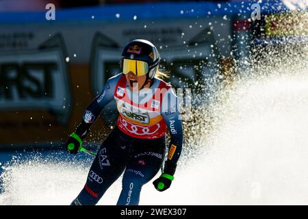 Goggia Sofia (ITA) lors de la coupe du monde AUDI FIS 2024 - descente féminine, course de ski alpin à Cortina d'Ampezzo, Italie, janvier 27 2024 crédit : Agence photo indépendante Srl/Alamy Live News Banque D'Images