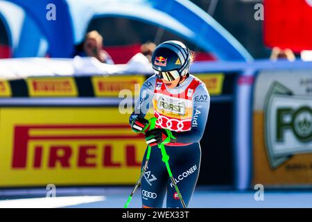 Goggia Sofia (ITA) lors de la coupe du monde AUDI FIS 2024 - descente féminine, course de ski alpin à Cortina d'Ampezzo, Italie, janvier 27 2024 crédit : Agence photo indépendante Srl/Alamy Live News Banque D'Images