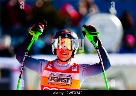 Goggia Sofia (ITA) lors de la coupe du monde AUDI FIS 2024 - descente féminine, course de ski alpin à Cortina d'Ampezzo, Italie, janvier 27 2024 crédit : Agence photo indépendante Srl/Alamy Live News Banque D'Images