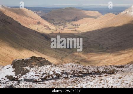 Boredale et Hallin sont tombés de Boredale Hause, Lake District, Cumbria, Royaume-Uni Banque D'Images