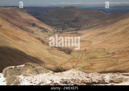 Boredale et Hallin sont tombés de Boredale Hause, Lake District, Cumbria, Royaume-Uni Banque D'Images