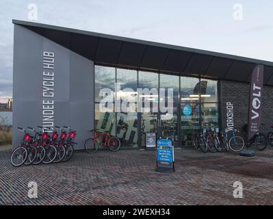 Dundee cycle Hub, Dundee, Écosse, Royaume-Uni Banque D'Images