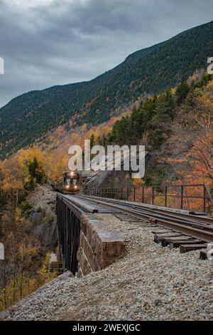 Voie ferrée du Mont Willard - New Hampshire Banque D'Images