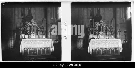 Altar Major de l'església de Sant Martí Sarroca. Banque D'Images