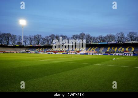 Waalwijk, pays-Bas. 27 janvier 2024. WAALWIJK, PAYS-BAS - JANVIER 27 : vue générale du Mandemakers Stadion avant le match néerlandais d'Eredivisie entre RKC Waalwijk et Sparta Rotterdam au Mandemakers Stadion le 27 janvier 2024 à Waalwijk, pays-Bas. (Photo Rene Nijhuis/Orange Pictures) crédit : Orange pics BV/Alamy Live News Banque D'Images