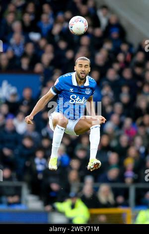 Liverpool, Royaume-Uni. 27 janvier 2024. Dominic Calvert-Lewin d'Everton. Emirates FA Cup, match de 4e tour, Everton contre Luton Town au Goodison Park à Liverpool le samedi 27 janvier 2024. Cette image ne peut être utilisée qu'à des fins éditoriales. Usage éditorial uniquement, photo de Chris Stading/Andrew Orchard photographie sportive/Alamy Live News crédit : Andrew Orchard photographie sportive/Alamy Live News Banque D'Images