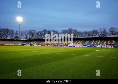 Waalwijk, pays-Bas. 27 janvier 2024. WAALWIJK, PAYS-BAS - JANVIER 27 : vue générale du Mandemakers Stadion avant le match néerlandais d'Eredivisie entre RKC Waalwijk et Sparta Rotterdam au Mandemakers Stadion le 27 janvier 2024 à Waalwijk, pays-Bas. (Photo de Rene Nijhuis/Orange Pictures) crédit : dpa/Alamy Live News Banque D'Images