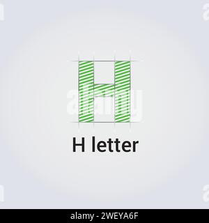 H lettre Icon Design logo isolé unique Design marque identité d'entreprise diverses couleurs éditable modèle vecteur monogramme emblème Illustration marque Illustration de Vecteur