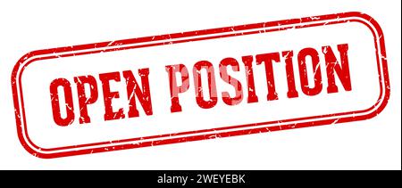 tampon de position ouvert. tampon rectangulaire de position ouverte isolé sur fond blanc Illustration de Vecteur