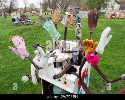 Œuvres d'art en plein air, Detroit, Michigan, États-Unis, Banque D'Images