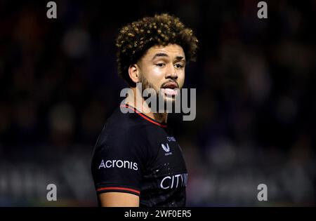 Andy Christie des Saracens lors du Gallagher Premiership Match au StoneX Stadium, Londres. Date de la photo : samedi 27 janvier 2024. Banque D'Images