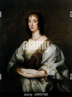 Anthony van Dyck - Reine Henrietta Maria, Banque D'Images