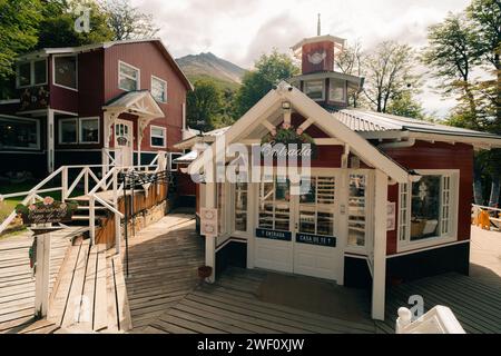 La Cabana Tea House à ushuaia, argentine - 2 décembre 2023. Photo de haute qualité Banque D'Images