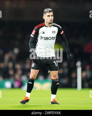 Andreas Pereira de Fulham lors du match de quatrième tour de la Emirates FA Cup à Craven Cottage, Londres. Date de la photo : samedi 27 janvier 2024. Banque D'Images