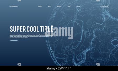 Page d'arrivée conception abstraite avec élément sphérique. Modèle pour site Web ou application. Illustration de Vecteur