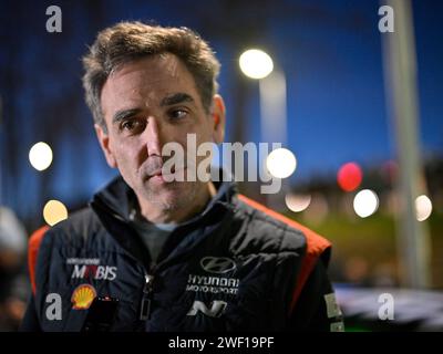 Gap, Principauté de Monaco. 27 janvier 2024. Regroupement, lors du Championnat du monde FIA des rallyes WRC Rallye automobile Monte-Carlo 2024 27 janvier Gap, France crédit : Independent photo Agency/Alamy Live News Banque D'Images