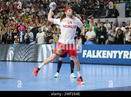 Cologne, Allemagne. 26 janvier 2024. Mikkel Hansen du Danemark lors de l'Euro 2024 de l'EHF hommes, demi-finales de handball match entre l'Allemagne et le Danemark le 26 janvier 2024 au Lanxess-Arena à Cologne, Allemagne - photo Laurent Lairys/DPPI crédit : DPPI Media/Alamy Live News Banque D'Images