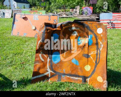 Œuvres d'art en plein air, Detroit, Michigan, États-Unis, Banque D'Images