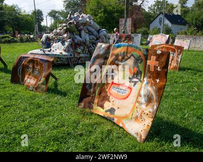 Œuvres d'art en plein air, Detroit, Michigan, États-Unis, Banque D'Images