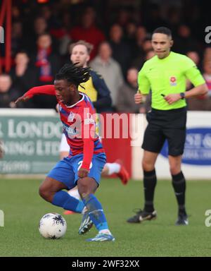 DAGENHAM, ANGLETERRE - Keenan Appiah-Forson de Dagenham & Redbridge (prêté par West Ham United) lors du match de Ligue nationale entre Dagenham et REDB Banque D'Images