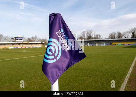 Sutton, Royaume-Uni. 28 janvier 2024. Le VBS Community Stadium, Sutton, Angleterre, janvier 28 2024 vue d'ensemble avant le match de championnat FA Womens entre Crystal Palace et Charlton Athletic au VBS Community Stadium, Sutton, Angleterre (Stephen Flynn/SPP) crédit : SPP Sport Press photo. /Alamy Live News Banque D'Images