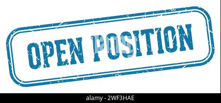 tampon de position ouvert. tampon rectangulaire de position ouverte isolé sur fond blanc Illustration de Vecteur