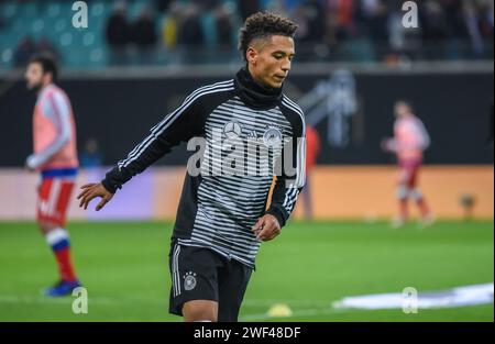 Leipzig, Allemagne – 15 novembre 2018. Le défenseur de l'équipe nationale d'Allemagne de football Thilo Kehrer avant l'international amical Allemagne vs Russie à Leipzig Banque D'Images