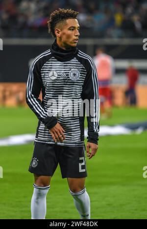 Leipzig, Allemagne – 15 novembre 2018. Le défenseur de l'équipe nationale d'Allemagne de football Thilo Kehrer avant l'international amical Allemagne vs Russie à Leipzig Banque D'Images