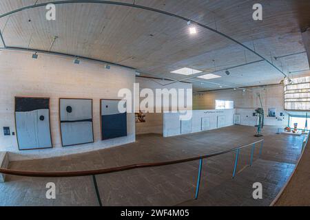 PALMA DE MAJORQUE, ESPAGNE - 22 SEPTEMBRE 2023 : intérieur du Fundacio Miro Mallorca (Fondation Miro Mallorca), un musée dédié au travail de la Banque D'Images
